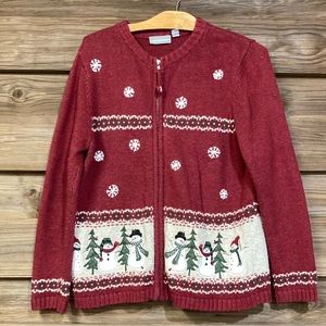 Silk Blend Snowman Sweater